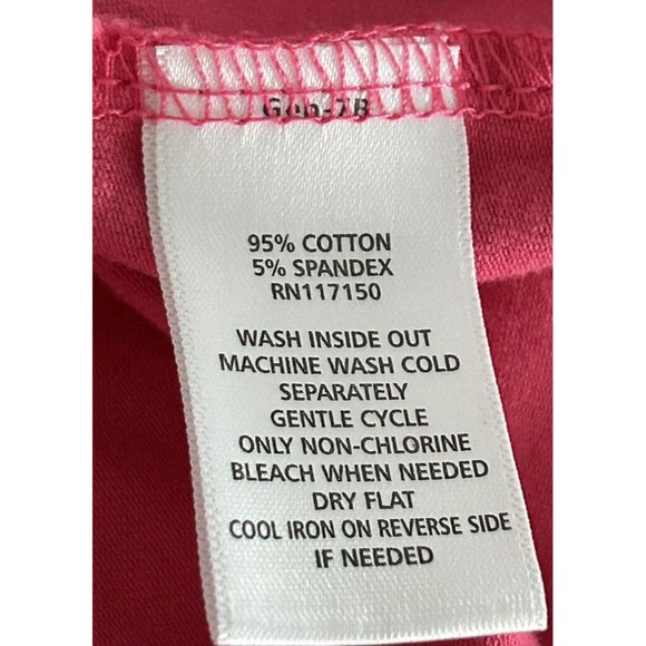 Quacker Factory Sz LARGE Pink Studded Sparkle Trapeze Hem Tunic Cottony EUC - Picture 9 of 9